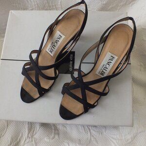 Women's Designer Sandals in Black by Pancaldi  Size 5